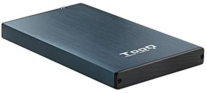 TOOQ TQE-2527PB - Alloggiamento HDD da 2,5, (SATA I/II/III fino a 9,5 mm di altezza, USB 3.0) alluminio, indicatore LED, colore blu pacifico, 50 gr