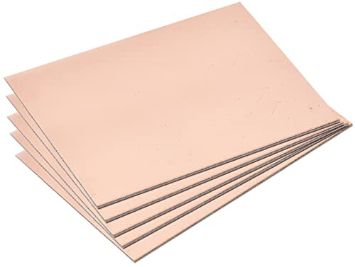 sourcing map 10 Stück PCB Kupferplatine Laminat 100x70x1mm FR4 Glasfaser | Doppelseitig