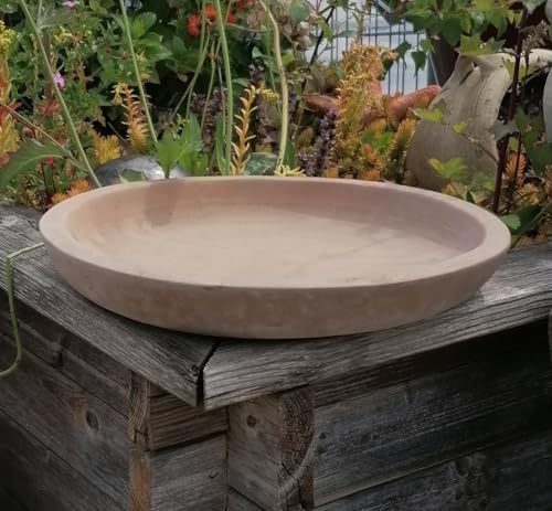 NEU !! B-Ware !! Vogeltränke Untersetzer Teller Unterteller echt Black Terracotta ø ca. 32,5 cm, für Garten und Wohnung Terrakotta Pflanzschale Balkon Terrasse