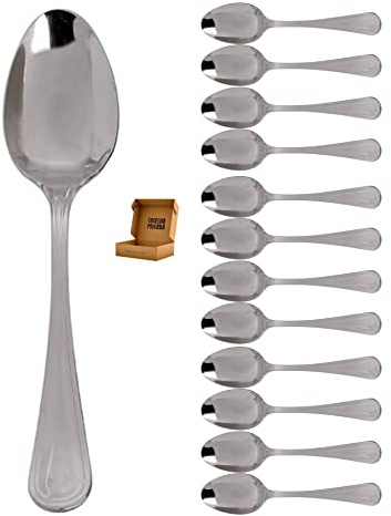 Cucharas de Mesa Sopera Oxford - Envio 24 H - Cubiertos Elegantes de Acero inoxidable - Alar Cok - Seleccionado y Enviado por Cosecha Privada (12 Cucharas de Mesa)