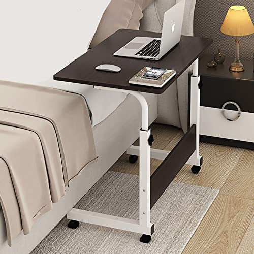 DATEN Pflegehilfsmittel Betttische, Mobiler Beistelltisch Betttisch Auf Rollen Höhenverstellbar Laptop-Schreibtisch Krankenpflegetisch Zum Lesen, Frühstücken (Color : A)