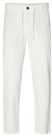 SELETED Homme SLH172-SLIMTAPE Brody Linen Pant Noos, Ballerino di Nuvola, M