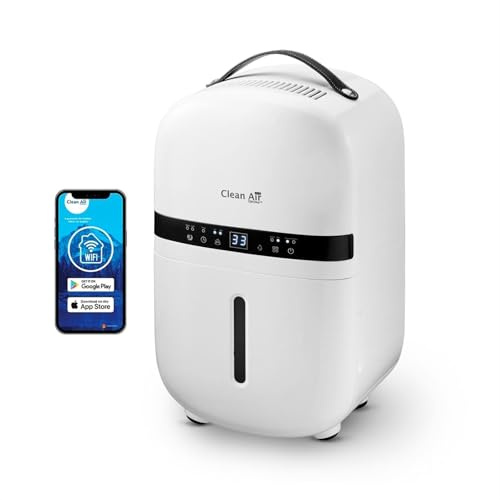 Clean Air Optima CA-702 SMART Déshumidificateur et purificateur d'air Capacité de déshumidification jusqu'à 5 l/j Filtre HEPA, ioniseur et UV-C Convient jusqu'à 20 m²