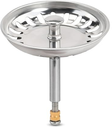 Sanrolax Siebkörbchen Spüle 82mm Höhenverstellbares Spülensieb Edelstahl Spülennetzstopfen Abflusssieb Küchenspüle Ersetzen Stöpsel für Spülbecken für Blanco Spülen