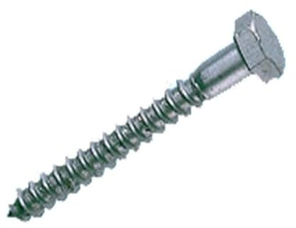Tirafondo cabeza exagonal 6x 80 barraquero (caja 2 unidades)