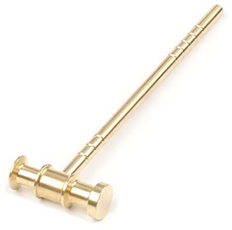 Tyatocepy Hohe QualitäT Messing L150Mm Massiver Hammer Mach Es Selbst für Manuelle Hammer Uhr Reparatur Hammer Leder Hammer Hand Werkzeug Teile