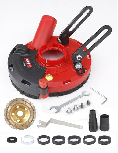 Aidelife Absaughaube für Winkelschleifer 125mm + Diamant-Schleiftopf 125mm für Beton