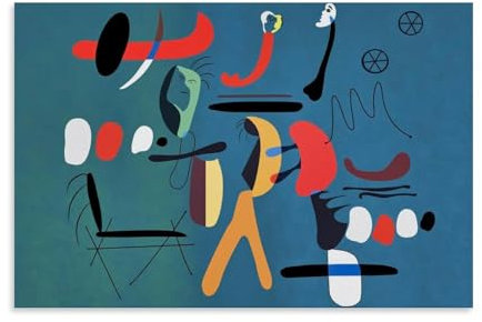 WANGLIDD Joan Miro Surrealismus-Poster, Peinture Collage, Kunstdruck, Wandfoto, Farbe, hängendes Bild, Familie, Schlafzimmer, Dekoration, Geschenk, ungerahmt, 60 x 90 cm