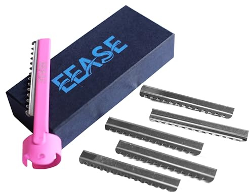 Professional Hair Styling Thinning Texturizing Cutting Razor - Pink Hair Razor Comb - Split Ends Trimmer With Replacement Blades