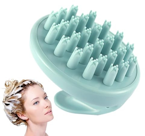 Kopfhaut-Massagebürste, Shampoo-Bürste, Kopfhaut-Massagegerät | Silikon | Shampoo-Bürste mit weichen Borsten | Ergonomischer Kopfhautwäscher, nasses, trockenes Haar und Entwirrungsbürste für Tiefenre