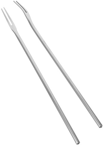 Cabilock 2piezas Tenedores De Fruta De Acero Inoxidable Tenedores De Postre De Dos Dientes Prácticos Para Tartas Artículos Para Fiestas De Fruta Para Banquetes Casa y Bar
