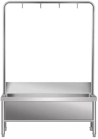 Évier de nettoyage de sol commercial, bassin de service de nettoyage en acier inoxydable, cuve utilitaire, seau de nettoyage, évier de buanderie pour cuisine/restaurant,Highshelf-80 * 50 * 55cm