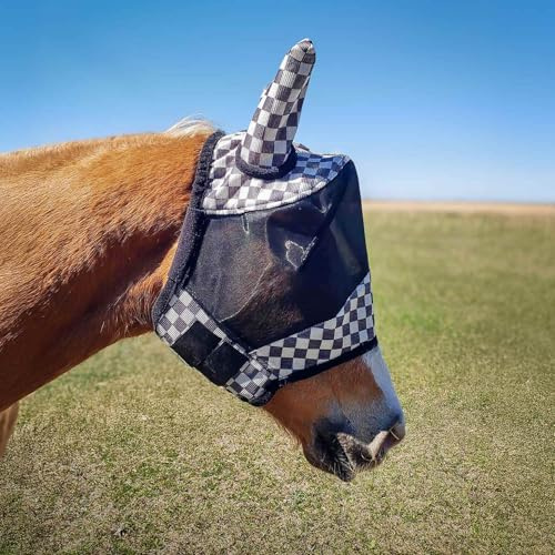 Jeffers Maschera antimosche con orecchie - Skater Cowgirl - Cavallo Oversize - Protezione UV Mesh Bug, Maschera leggera traspirante per cavalli, viaggi, attrezzatura estiva, raffreddamento e
