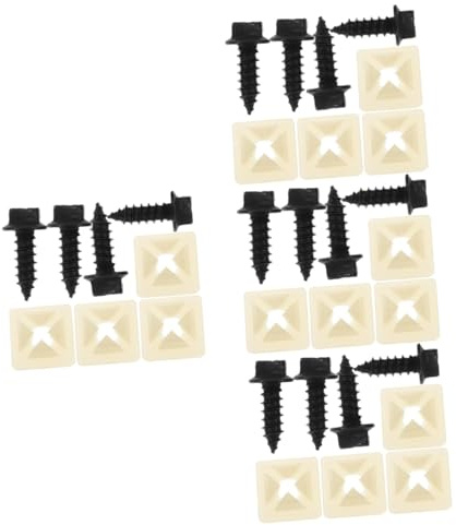 Cabilock 4sets Viti e Clip Per Targa Auto Accessori Nylon Per Fissaggio Sicuro Delle Targhe Facile Installazione e Rimozione Alta e Durabilità
