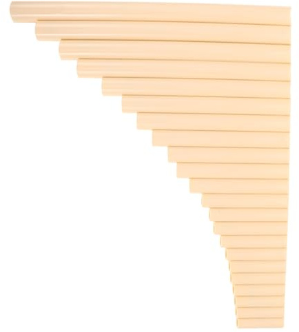 22 Pfeifen Traditionelle Panflöte G-dur für Musikunterricht | Kunststoff, Beige, Pure Töne und Große Tonbreite, Links oder Rechtsseitig Spielbar