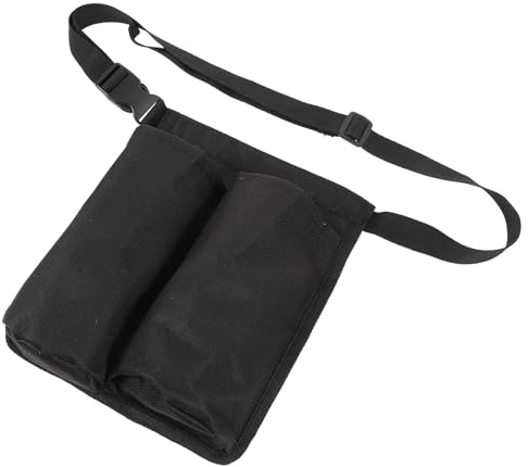 COLLBATH Massagegerät Gürteltasche aus 600d Oxford Stoff für Masseure mit Halter für Ätherische Ölflaschen und Praktische Aufbewahrung für Massage Zubehör Schwarz