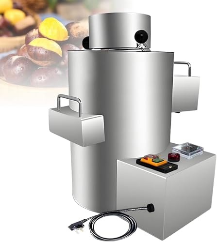 JIMINHUIXIN 10/12 Lames Macchina Pela Castagne, Sbuccia Castagne Professionale da 550 W, Taglia Castagne Elettrico, Nessun Danno alle Castagne, Pela-Castagne, Commercianti di Mercato, 220V