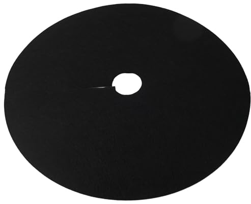 FUANA Lot de 12 tapis de jardin en tissu noir pour lutter contre les mauvaises herbes et les mauvaises herbes, paillis d'arbre, tapis de sol pour aménagement paysager, 52 x 52 cm, 52 cm