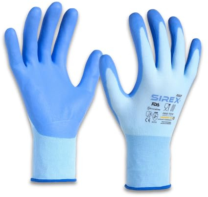 Sirex K552F Schnittschutzhandschuhe Level F Blau, 12 Paar - 15 Gauge Hybridpolymer, Lebensmittel-geprüft, extrem schnittfest & flexibel, Montagehandschuhe EN 388:2016