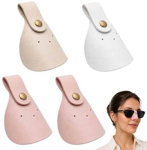 exatta 4 Pièces Protection Nez,Protection du nez soleil,Protections Solaire pour Lunettes Protège-nez,Protections de contre le soleil,Universell,Pour l'extérieur, Le Sport, Les Multisports