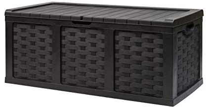 Starplast XXL Aufbewahrungsbox im Rattan-Stil: 167,5 Liter Outdoor-Kunststoffbehälter, wetter- und wasserabweisend, 162,9 x 74,5 x 63,5 cm, 2 Farben, 66-811