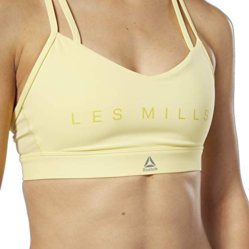 Reebok Damen Les Mills Hero Strappy Bra Pad BH, gelb, XX-Small