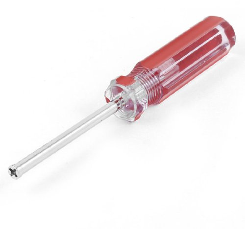 Aexit Tournevis cruciforme plat avec poignée antidérapante transparente rouge diamètre 4mm RC326759A388394Y