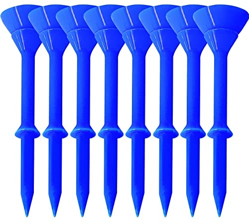 FINGER TEN Golftees Kunststoff Tee Lang 83cm 30 Count Blau Golf Tees für Driver, 3 1/4 Zoll Plastik Professional Unzerbrechliche Packung für Indoor Outdoor Matte