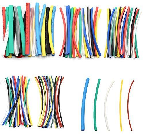 ZoZoMaiy D-Orange 140 Pieces Heat Shrink Tubing Kit, Polyolefin Material, 10 Colors/5 Sizes, 2:1 Shrink Ratio, Electrical Insulation, Waterproof, Easy to Use