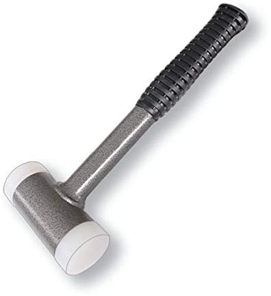 Marteau sans rebond type 35 | Marteau de serrurier avec manche en tube d'acier | Têtes en polyamide de 35 mm de diamètre | Marteau pour des coups riches et précis sans rebond