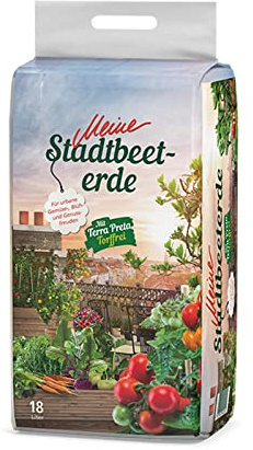 Ziegler Meine Stadtbeeterde torffreie Blumenerde veganes Kultursubstrat mit Terra Preta Pflanzkohle 18,0 Liter