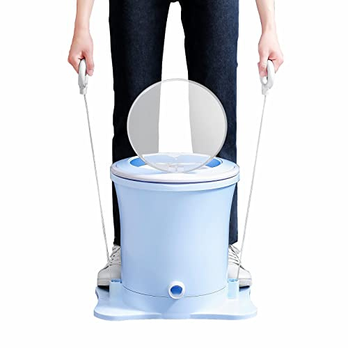 Meticuloso Manual Clothes Dryer Portable Mini Spinner Compact Spin Dryer Non electric Laundry Dryer for RV, Camping, School, Apartment, Dorm (Green)