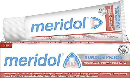 Meridol Zahnfleisch-Rundumpflege Zahnpasta für empfindliches Zahnfleisch & Zähne, 75 ml Zahncreme