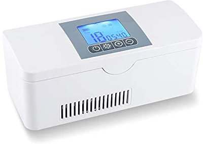 Frigoríficos Mini Refrigerador de Temperatura Constante de Medicamentos, Caja de Refrigeración de Insulina portátil, Refrigerador de Automóvil de 2-8 ℃, para Automóvil, Viajes, Hogar (batería de
