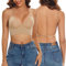 seagallery Low Back Bras for Women Push Up Deep V Neck Plunge Backless Bra Multiway Strap Convertible Bra Wire Lifting Bra Nude