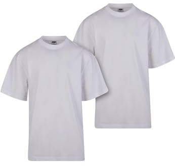 Urban Classics T-shirt för män, Vit + vit, 5XL