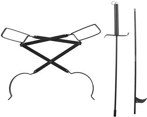 Miskall Kamin-Poker-Werkzeug, Feuer-Poker-Kaminzangen-Set, Kaminzange, Lagerfeuer-Pokerstab, Tragbare Feuerstellen-Werkzeuge Für Outdoor-Camping Im Innenbereich