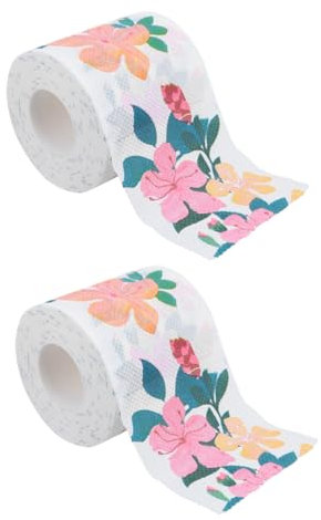 KOMBIUDA 2rollen Farbiges Toilettenpapier Mit Dekorativem Design Praktisches Haushaltspapier Aus Hochwertigem Material Bunt Bedrucktes Rollenpapier Für Familien Und Bürouseinsätze