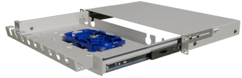 STALFLEX Rack Montage Glasfaser Anschlussdose Ausziehbare Schublade 19 Zoll 1U - Einfache Organisation von Glasfaserkabeln - Aus Stahl - Ideal für den Netzwerkschrank
