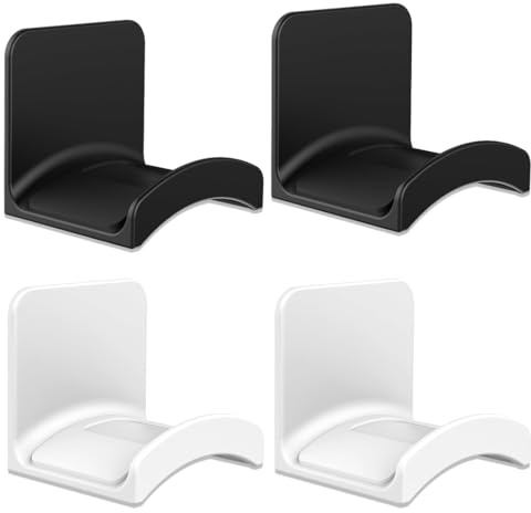 EIHI 15 Pezzi Supporto da Parete per Cuffie Porta Cuffie da scrivania Porta Cuffie Gaming Universale GancioAppendi Cuffie Staffa Stand al Muro, alla Scrivania al Tavolo (Nero e Bianco)