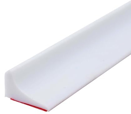 100cm Wet Room Floor Barrier, Self-Adhesive Shower Door Threshold Water Dam, Silicone Shower Seal Strip, Bathroom Floor Seal Strip (White)