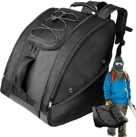 Sirseon Skischuhtasche, Snowboardrucksack, Ski-Rucksack für Outdoor-Sportarten, tragbare Ski-Reisetasche, schneefest, 50 l, für Skischuhe, Helme und