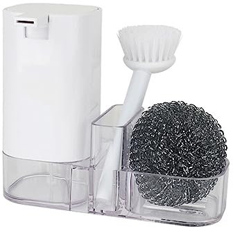 Healeved Kitchen Cleaning Brush Set Steel Wire Ball Brush Scouring Pad with Holder Durable Easy to Clean