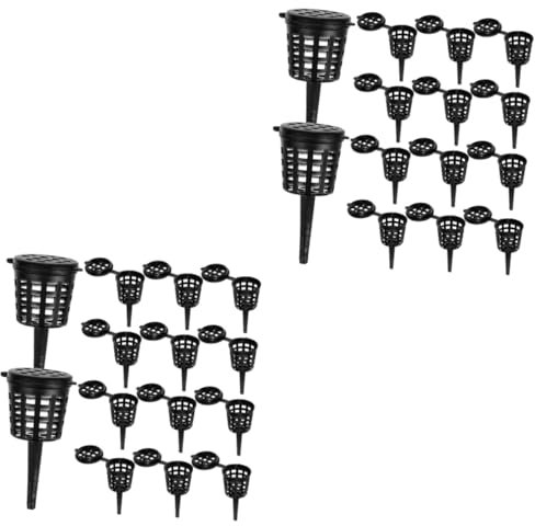Yardwe 2 Juegos Cesta De Orquídeas Fertilizante Malla De Fertilizante Canasta De s Para Plantas Contenedor De De Jardín Cestas El Plastico Black 100 Uds * 2