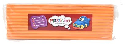 Plasticine 400g, Neon Orange, Modelliermasse für Animatoren und Modellbauer, leicht zu formen, ideal für Skulpturen, Modelle und Stop-Motion