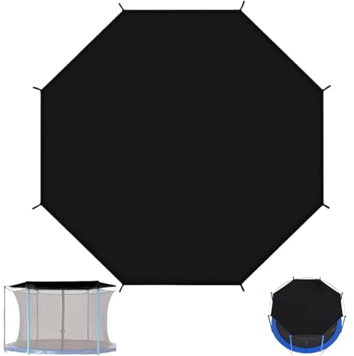 Housse de trampoline, tente de trampoline, protection UV, pare-soleil pliable, accessoires de toit pour trampolines à 6/8 poteaux (3,7 m – 8 poteaux)