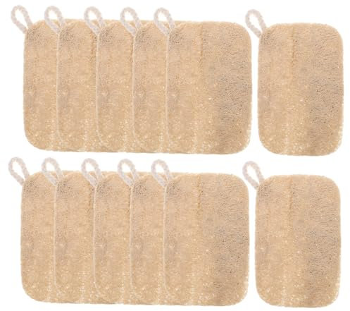 10 Piezas Esponjas de Limpieza Natural de Luffa para Fregar Platos Esponjas Ecológicas para Rayones para Utensilios y Ollas Herramienta de Limpieza