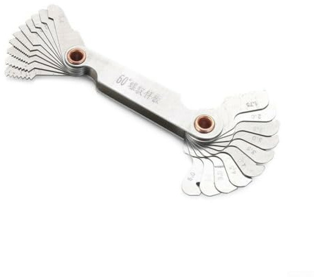 Gabarit de jauge de filetage réglable 52 pièces pour mesures métriques et en pouces, design en acier inoxydable