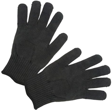 HOUDERCO Schnittschutzhandschuhe Level 5 Atmungsaktiv Und Hochelastisch Küchen Schutzhandschuhe Schwarz Mit Schnittschutz Für Schneiden Austernöffnen Und Holzarbeiten
