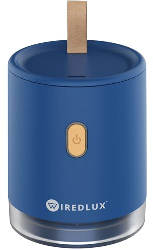 WiredLux Quitapelusas Eléctrico para Ropa, Lana y Jerséis - Quita Pelusas y Bolitas Portátil, Máquina para Quitar Bolas - Recargable por USB - Quita Bolitas de Pelusa con Doble Protección (Azul Oslo)